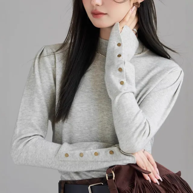 New Western Style Inner Wear Knitted Top Gray - Shop at LoveMi