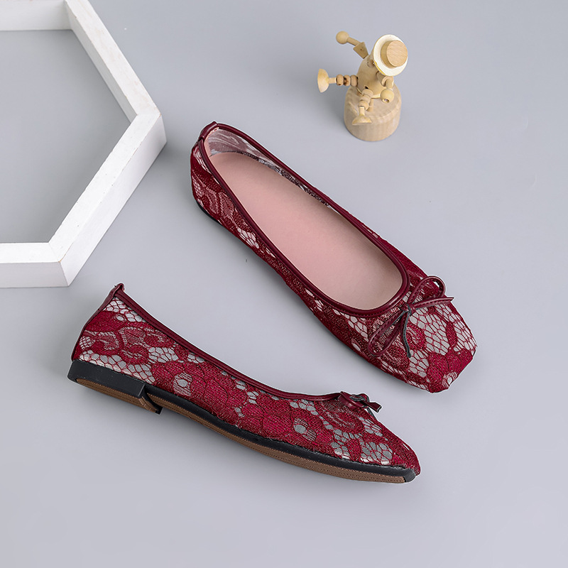Mesh Square-Toe Ballet Flats, picture 5 of 6