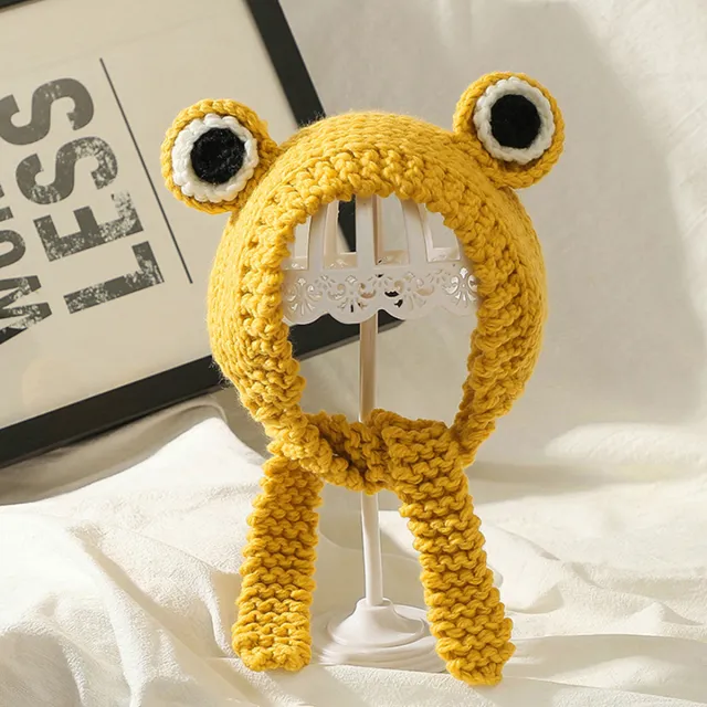 Dog Hand Knitted Wool Hat Yellow - Shop at LoveMi