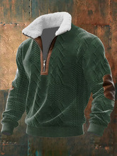 New Men's Casual Long-sleeve Hoodie With A Stand-up Collar And Zipper - Image 4
