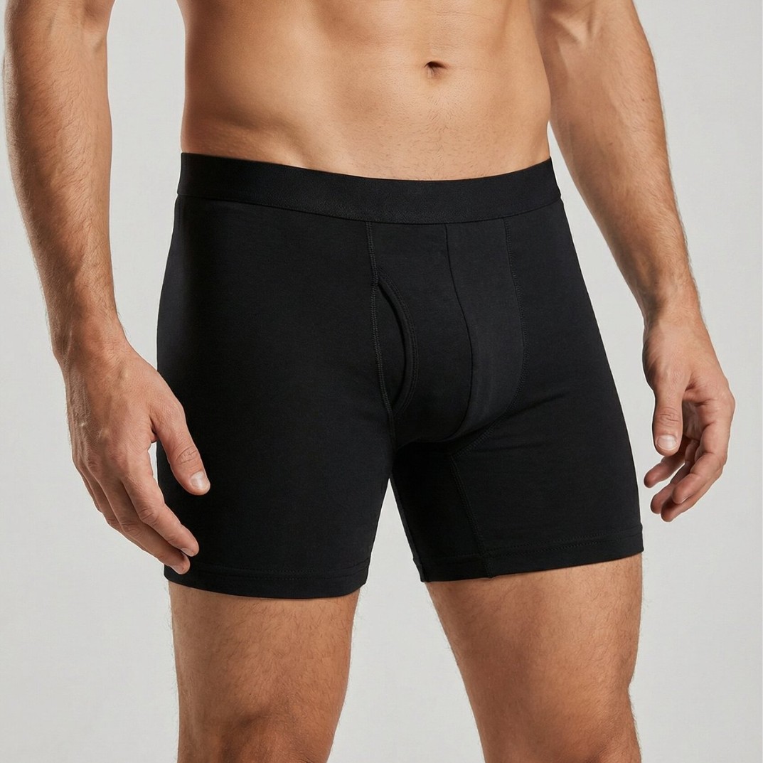 Open-crotch Boxer Briefs Side-split Design Sporty Style