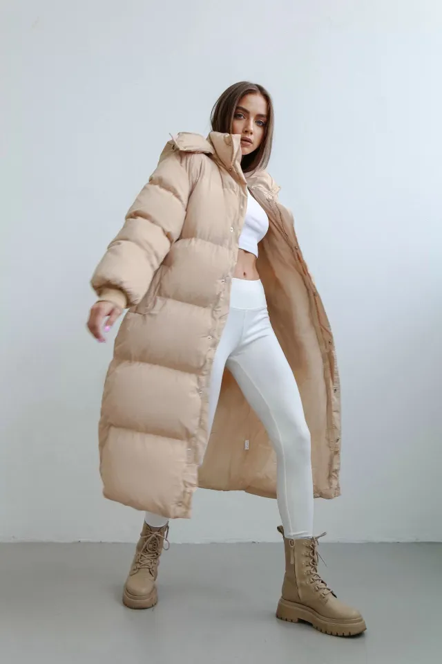 Women's Casual Fashion Autumn And Winter Long Loose fitting Hoodie Long Sleeve Loose Casual Jacket Autumn Winter Apricot - Shop at LoveMi