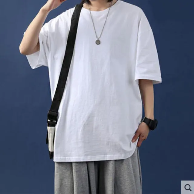 Shirt Female Student Loose Student Short Sleeve Shirt Solid Color Base Shirt S - Shop at LoveMi