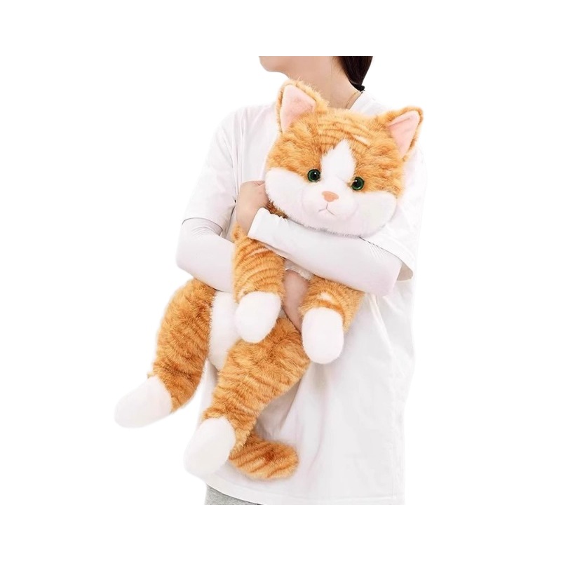 Simulation Cat Cute Cuddly Cat Doll Plush Toy Childrens Sleep Companion Soothing Hug Pillow