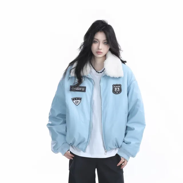 New Winter Cotton padded Clothes For Girls Thick Warm Jacket Sky Blue - Shop at LoveMi