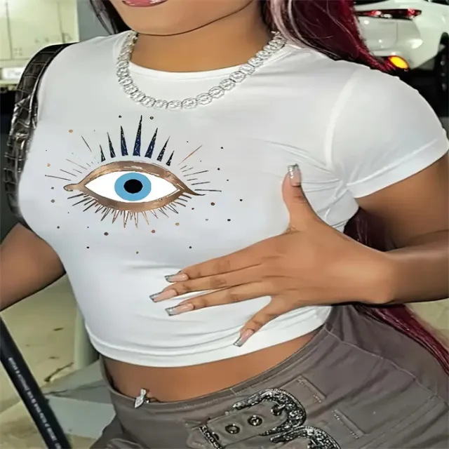 Slim fit Slimming Sexy Short T shirt White - Shop at LoveMi