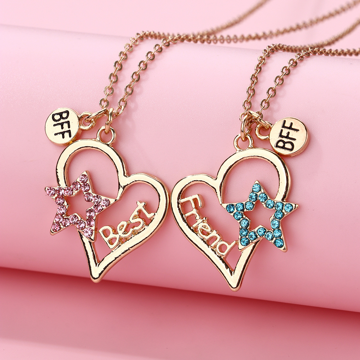 Love Friend Necklace Trendy Alloy Dripping Oil
