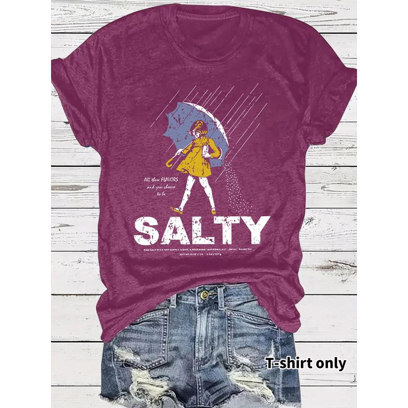 Womens Umbrella Girls Printed Crew Neck Dress