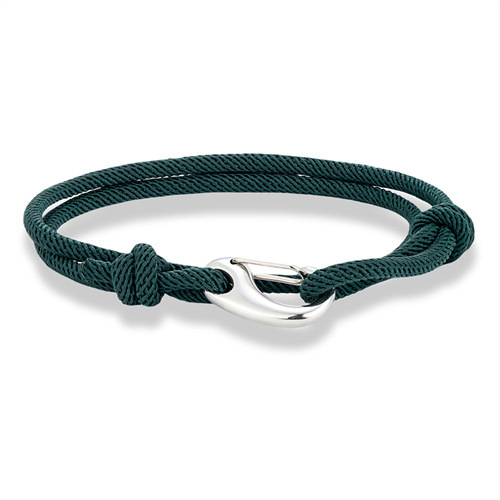 Stainless Steel Lobster Buckle Simple Double layer Milan Rope Couple Dark Green - Shop at LoveMi