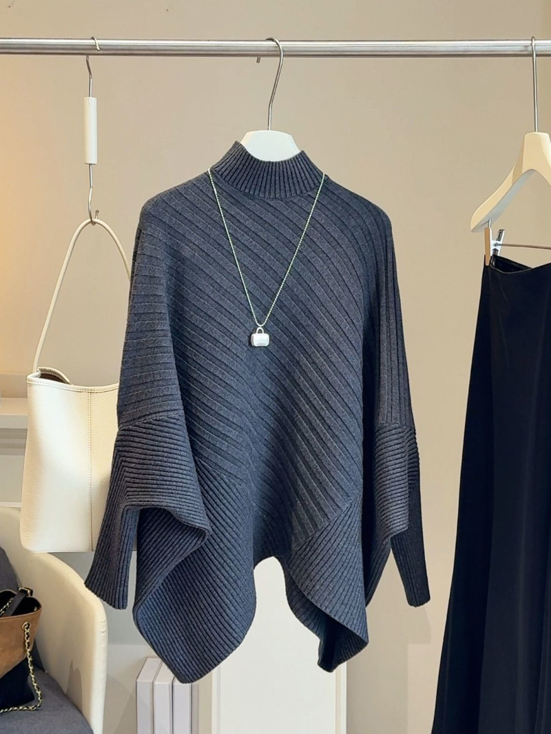 Women's asymmetrical batwing sweater supplier image 16
