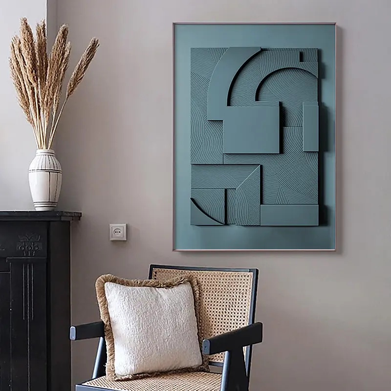 Three-dimensional Abstract Silent Style Geometric Morandi Hanging