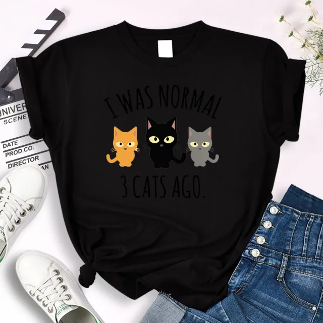 Women's Graceful And Fashionable Casual Printed Short Sleeves Top Black - Shop at LoveMi