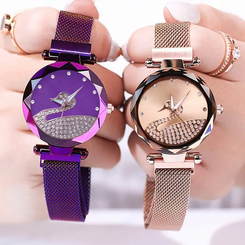 Starry Sky Womens Watch Lazy Little Swan