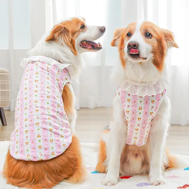 Pets All cotton Yarn Breathable Thin Large Dog Cat 476 Vermicelli Bear Head - Shop at LoveMi