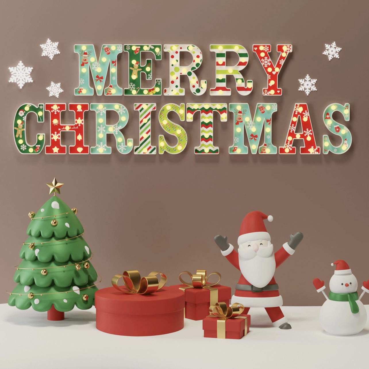 Title 7, Merry Christmas Letter Light JOY Decorative Let...