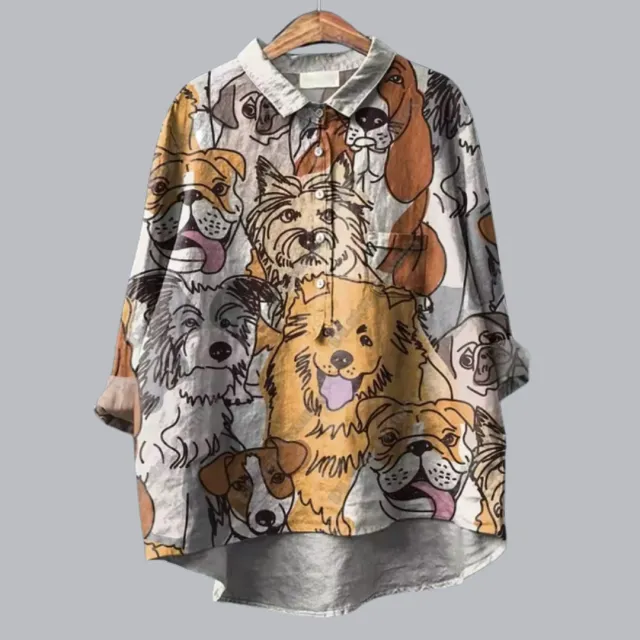 Loose Print Crew Neck Casual Plus Size Women's T shirt Zcs319 3Xl - Shop at LoveMi