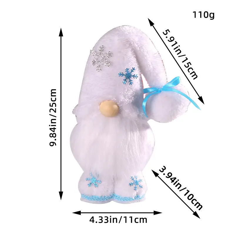 Snowflake Rudolf Doll Decoration Christmas