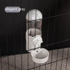 Dogs And Cats Hanging Automatic Feeding Water Device - Grey Drink About 500Ml - View 1