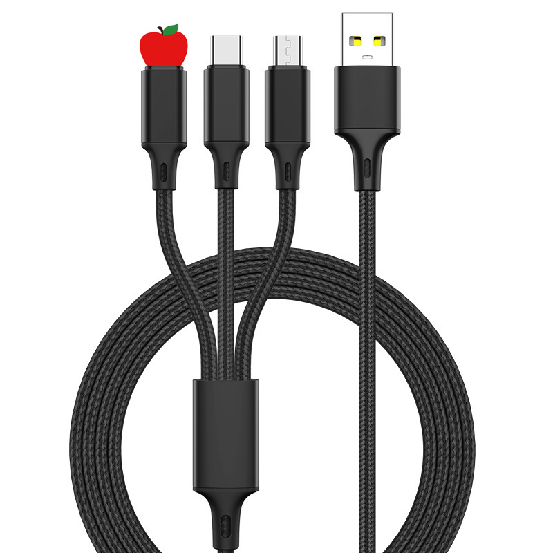 Lengthened 2 3 M Fast Charging Three-in-one Multi-head Charging Cable - Image 6