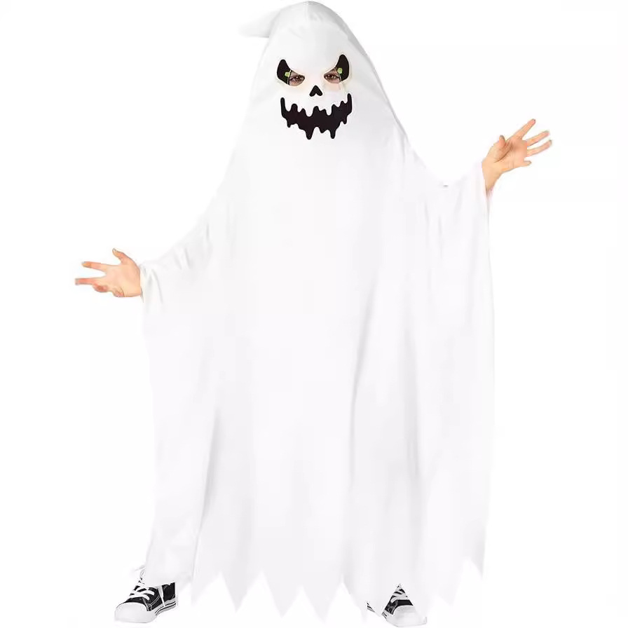 Title 6, Halloween Ghost Face Pullover Cloak Play