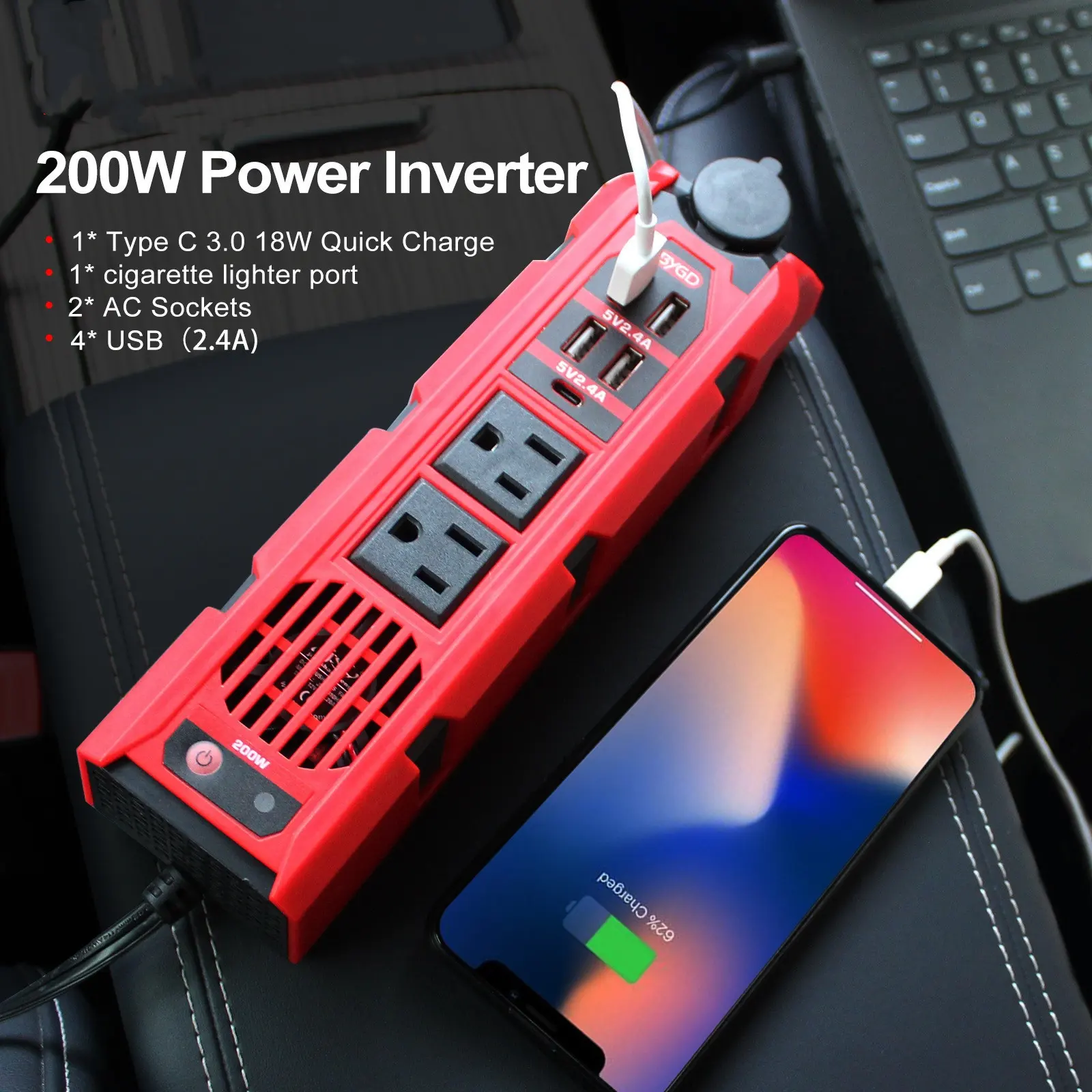 Multifunctional Power Strip 12V To 110V Correction