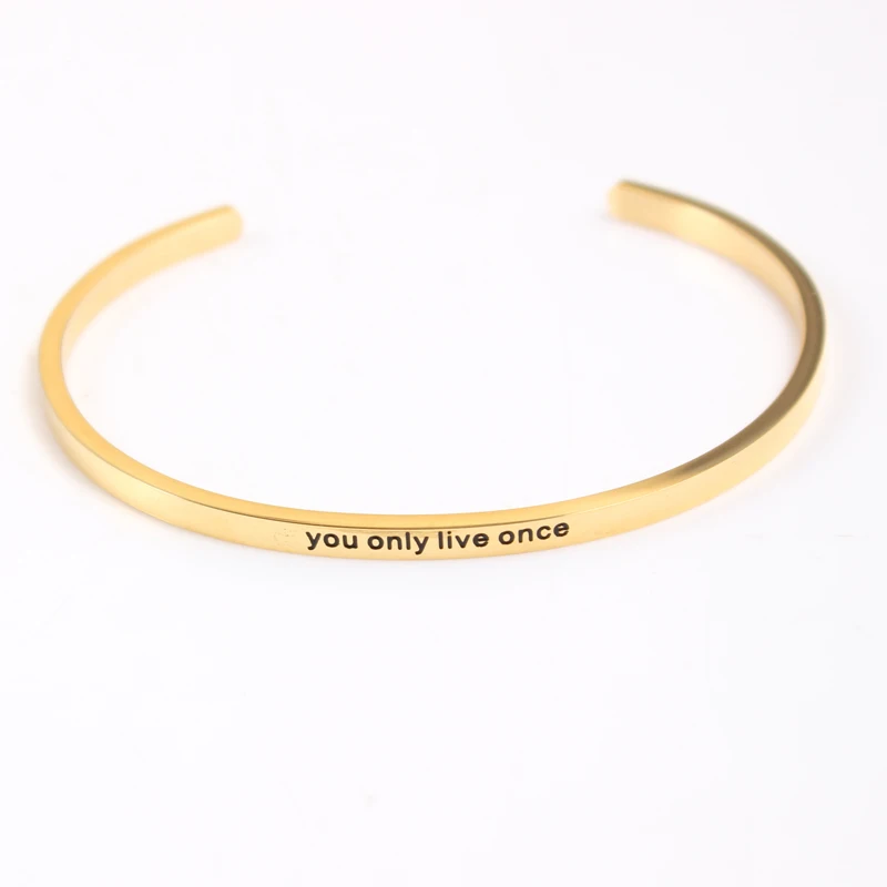 Title 2, Stainless steel lettering bracelet