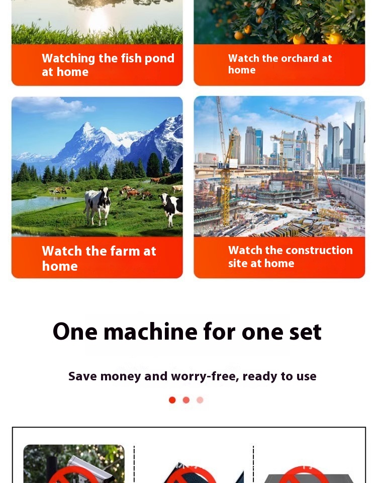 Solar Home Surveillance Camera Dual-screen Outdoor Wifi4g Intelligent Network - Image 18