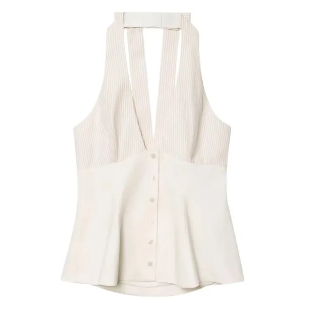 Women's Sleeveless Halter Neck Top White - Shop at LoveMi