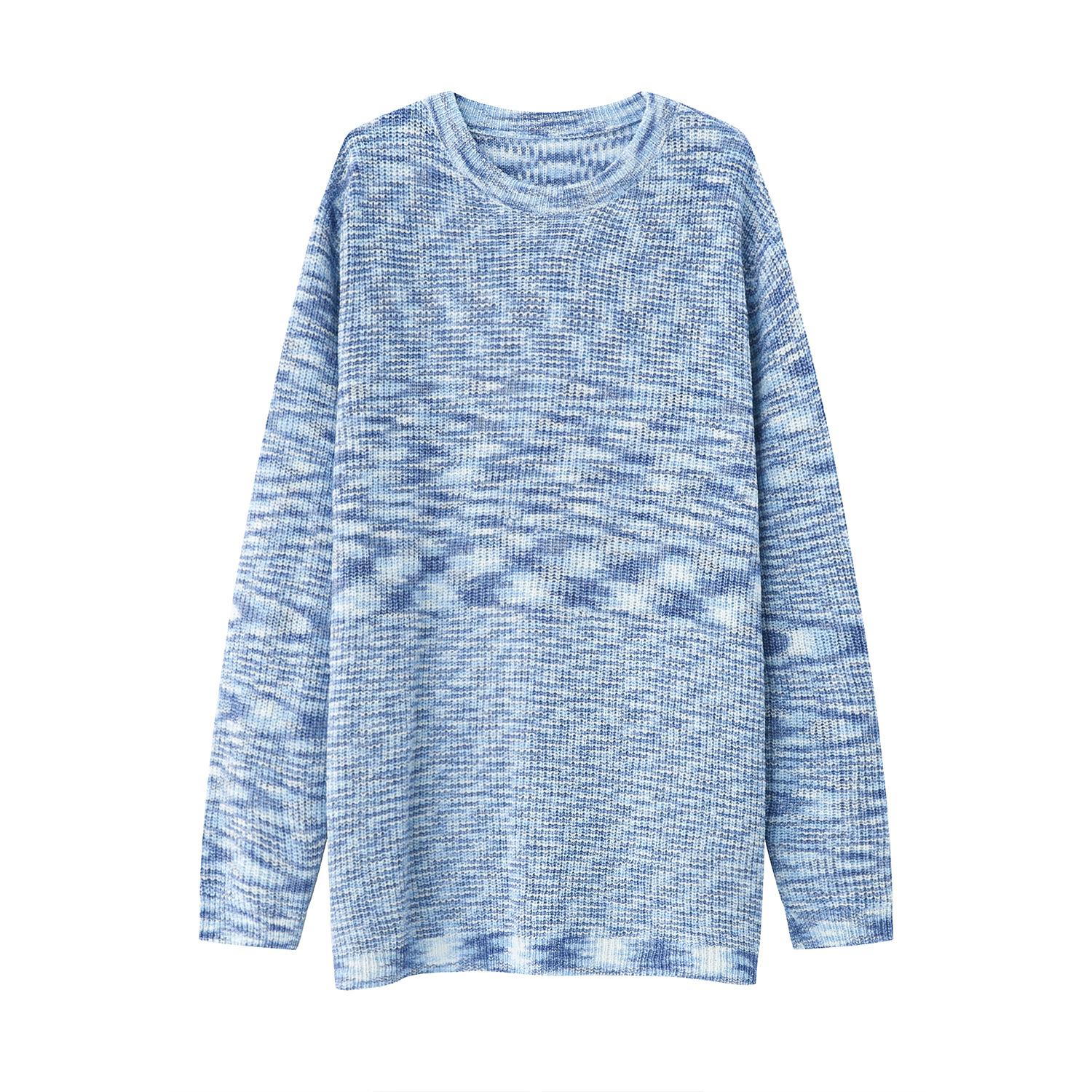 Men's Long Sleeve Pullover Base Knitted Bandage Dress Striped Sweater