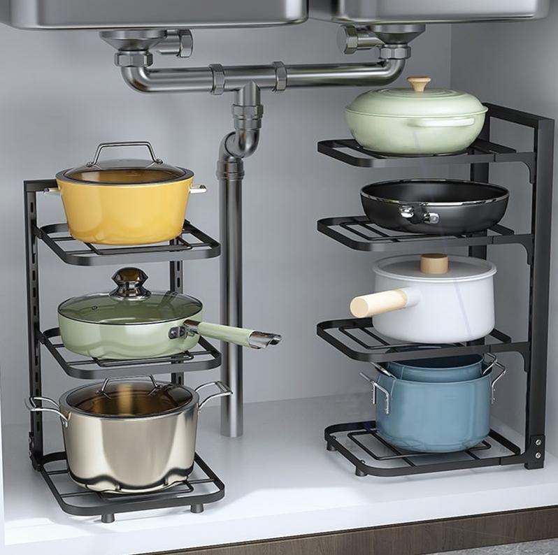 Pot Storage Kitchen Stainless Steel Storage Rack Pot Rack - Image 12
