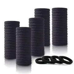 Soft Seamless High Elastic Hair Ring - Black - View 1