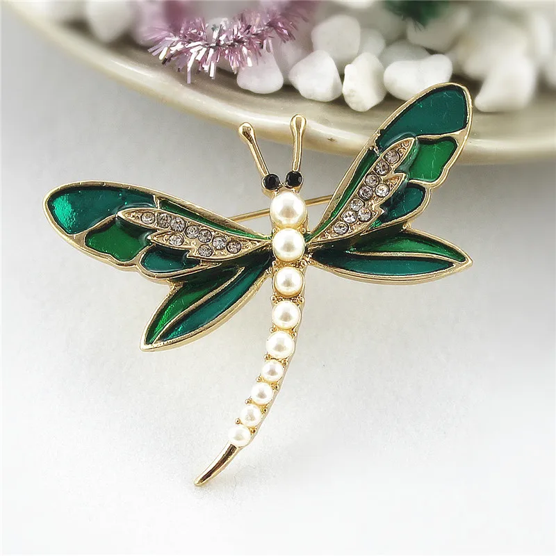 Title 2, Green dragonfly pin