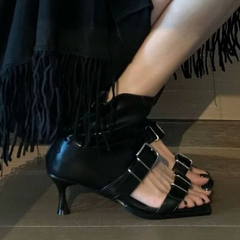 Square Toe Buckle Sandals, picture 4 of 4