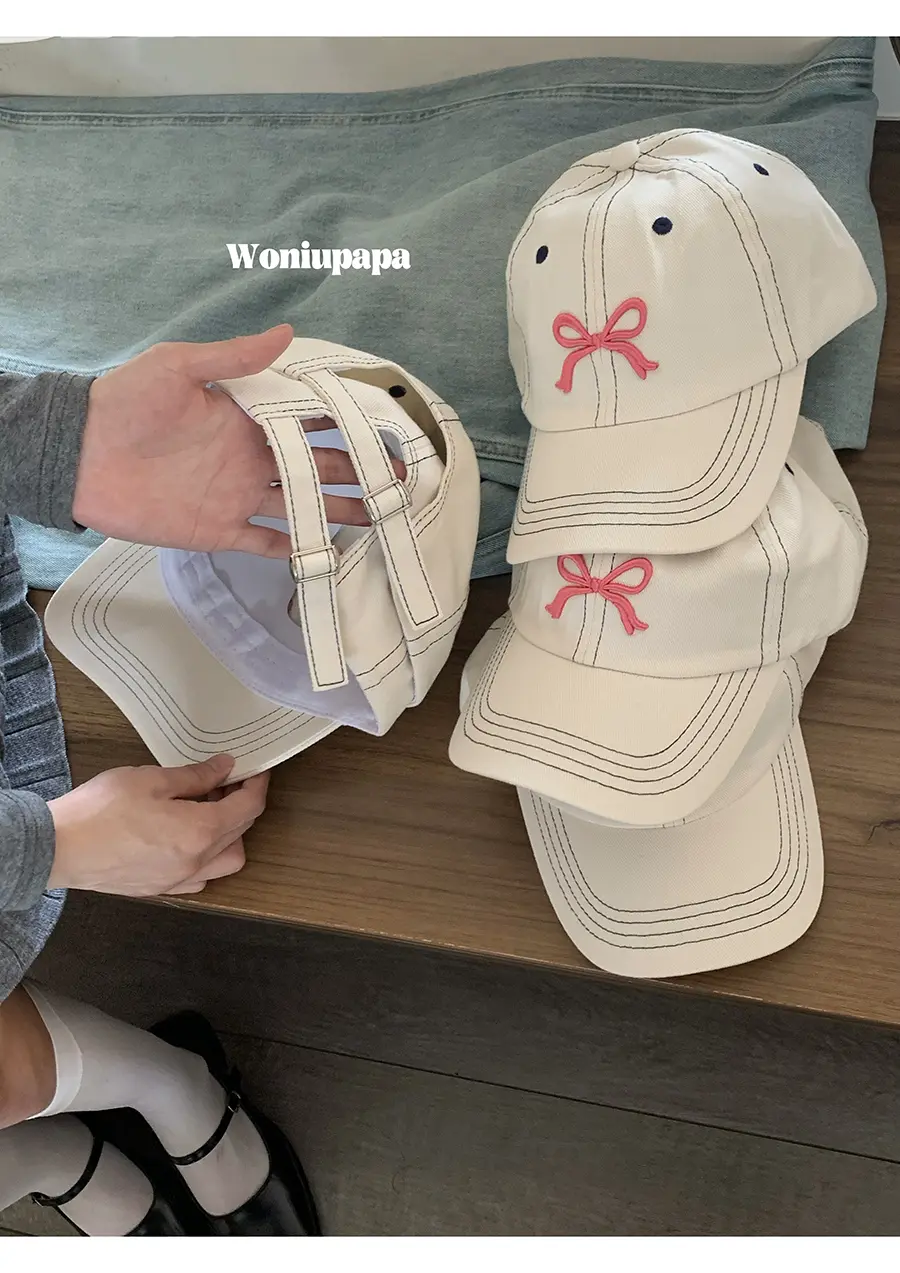South Korea Ins Same Style Bow Baseball Cap Female
