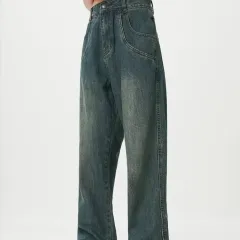American High Street Casual Jeans Loose Nostalgia Blue Fashion Brand Retro Ladies - Blue - View 1