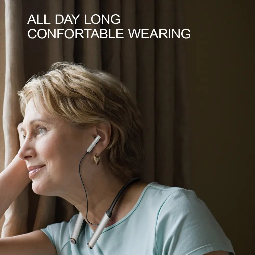 Simple Neck Hanging Headphones With Bluetooth Auxiliary Hearing