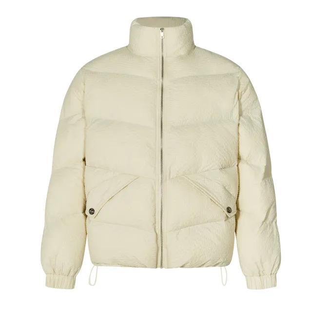 American Street Half Turtleneck Winter Thermal Cotton padded Coat Apricot - Shop at LoveMi