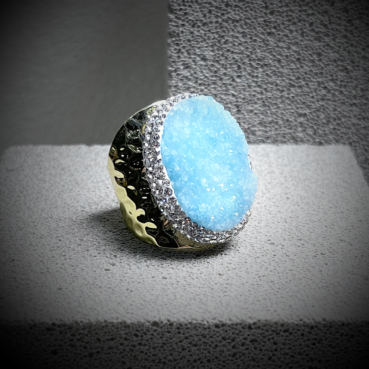 Antique Bronze Adjustable Statement Wide Ring