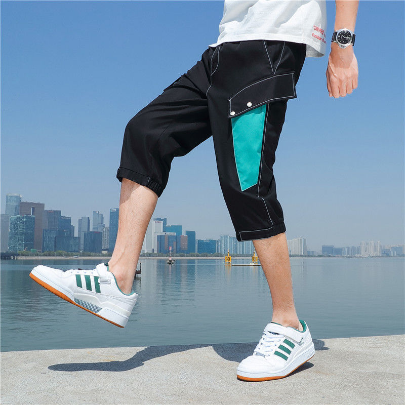 Summer New Men's Cropped Loose Casual Working Pants