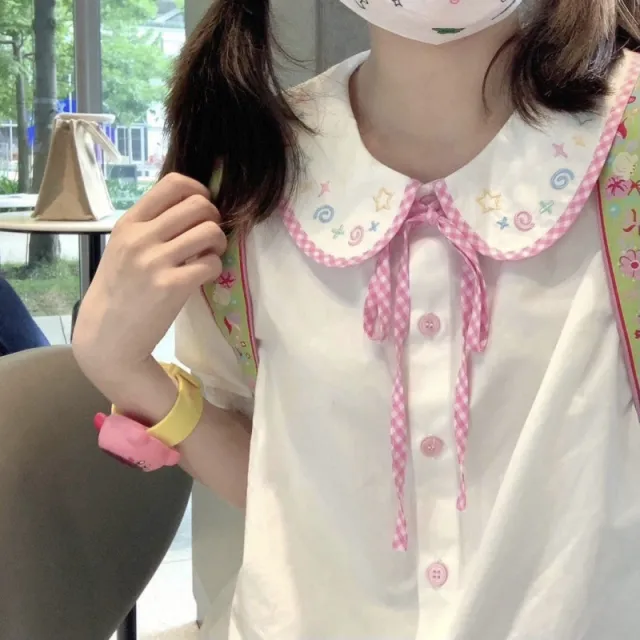 XINGX Embroidered Women's All matching Shirt Top White - Shop at LoveMi