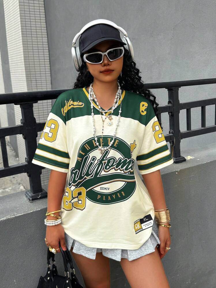 Street Style Loose Printed Women's Short Sleeve