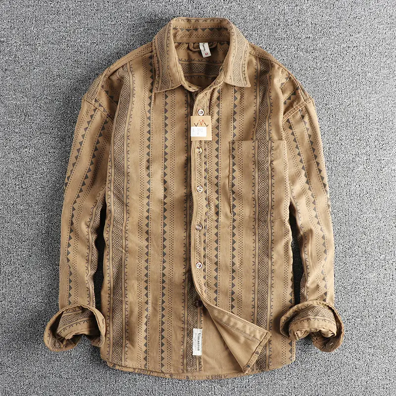 Ethnic Style Navajo Totem American Retro Casual Men's Shirt