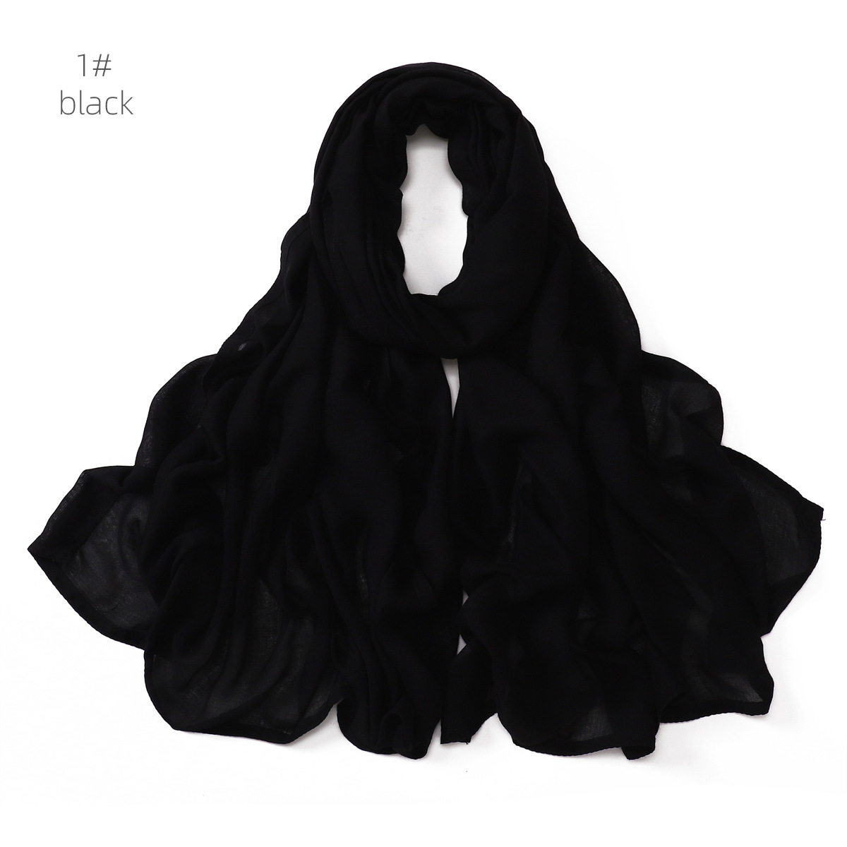Solid-color Viscose Breathable Scarf Shawl For Women