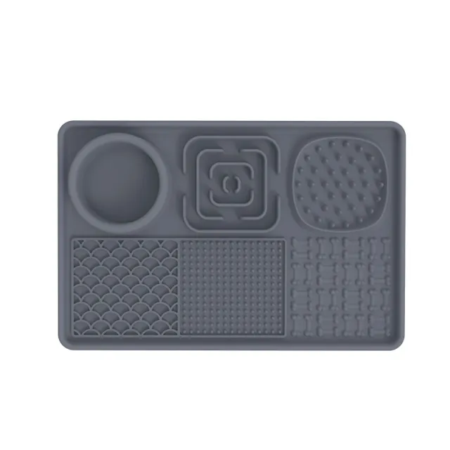 Dog Slow Food Mat Sucker Gray Rectangle - Shop at LoveMi