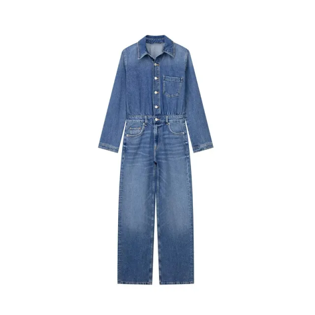 Women's Street Trend Casual Straight leg Denim Jumpsuit - Shop at LoveMi