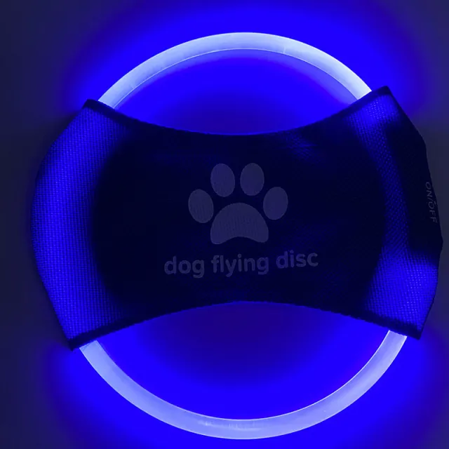 Dog Flying Discs Light Glowing LED LuminousTrainning Interactive Toys Game Flying Discs Dog Toy Pet Dog Accessories Pet Products Blue Light - Shop at LoveMi