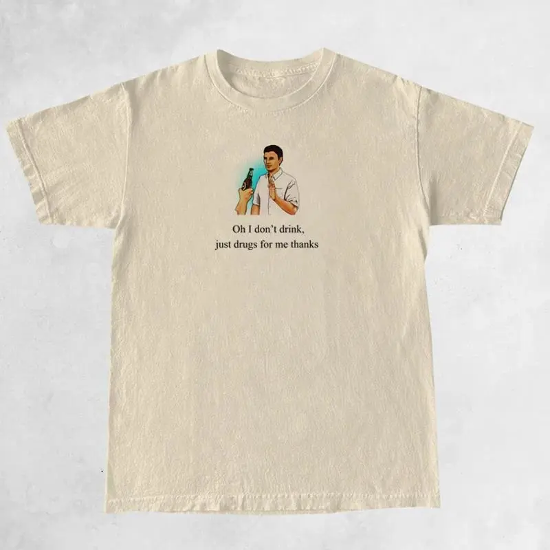 I Don't Drink Women Funny Meme T Shirt Egirl Grunge Graphic - Khaki