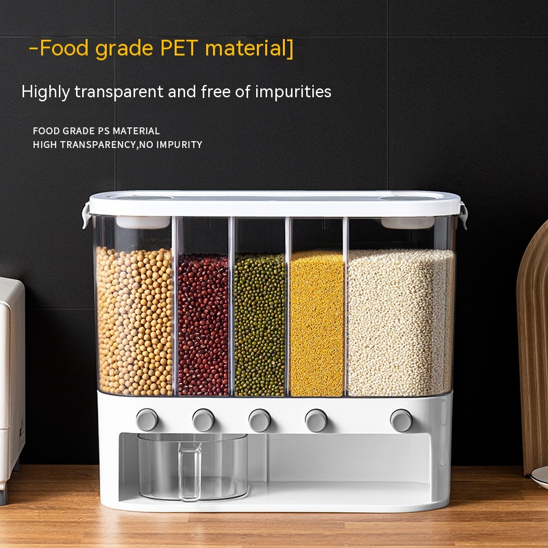 Sealed Kitchen Cereals Separated Storage Box — foto 5