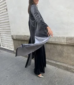 Velvet New Autumn And Winter Temperament Coat Casual Pants Thick Two-piece Suit Fashion Women - Grey Coat - View 1