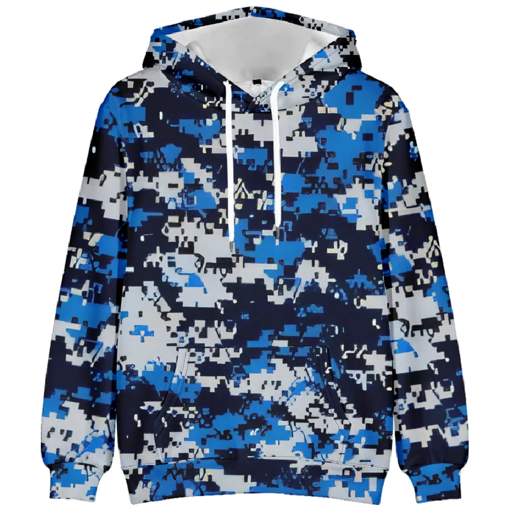 European And American Autumn And Winter Leaf Pattern Drop Shoulder Hooded Sweater - 7 Style-L